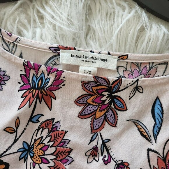 Beach Lunch Lounge Womens Spring Floral Vacay Dress‎ sz Large - Picture 2 of 10